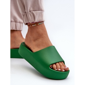 Tongs pour femmes à semelle épaisse, vert Oreithano 5