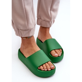 Tongs pour femmes à semelle épaisse, vert Oreithano 6