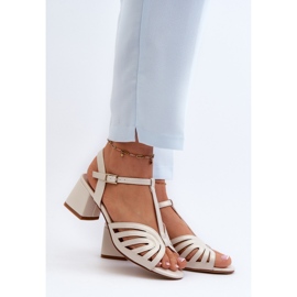 Sandales à talons hauts pour femmes Sergio Leone SK880 Perle blanc 2