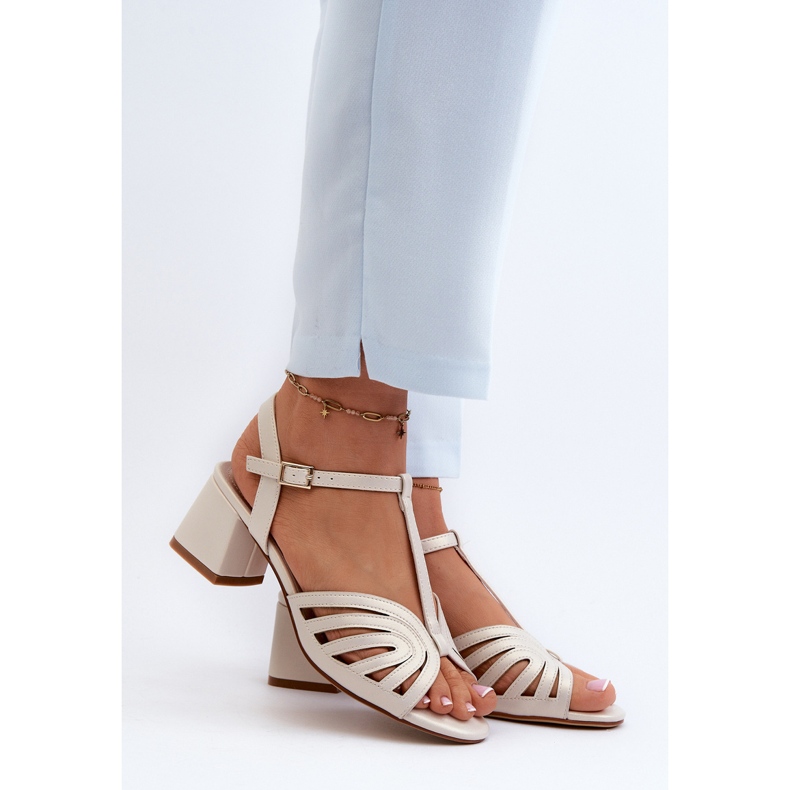 Sandales à talons hauts pour femmes Sergio Leone SK880 Perle blanc 2