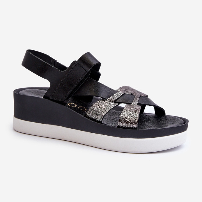 Zazoo 40397 Sandales en cuir pour femme sur la plateforme, noir le noir 1 Zazoo 40397 Sandales en cuir pour femme sur la plateforme, noir le noir 1