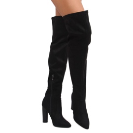 Cuissardes femme bout amande noir 2