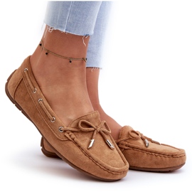 Mocassins Femme Camel Si Passione En Daim brun 8