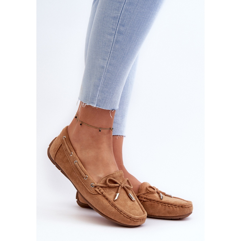 Mocassins Femme Camel Si Passione En Daim brun 2