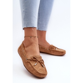 Mocassins Femme Camel Si Passione En Daim brun 3