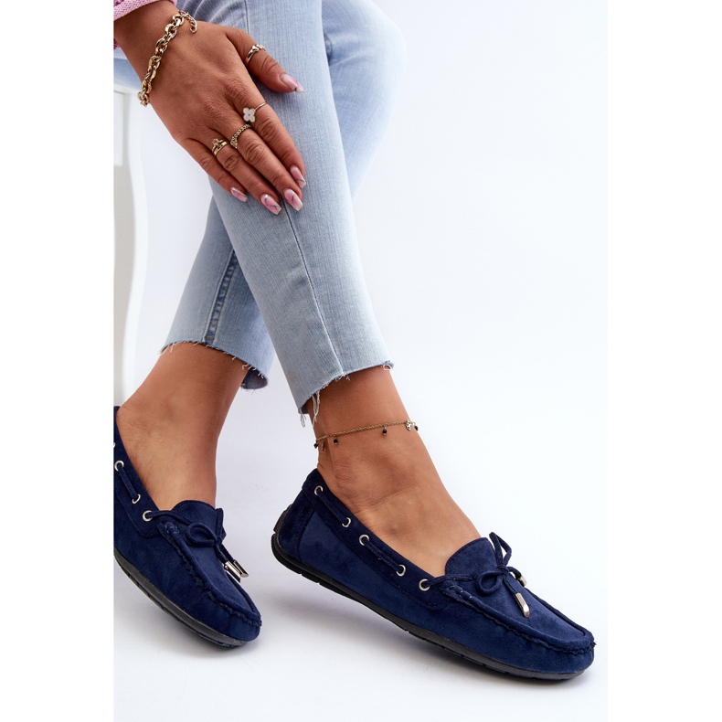 Mocassins Femme Daim Bleu Marine Si Passione 1