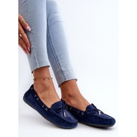 Mocassins Femme Daim Bleu Marine Si Passione 2