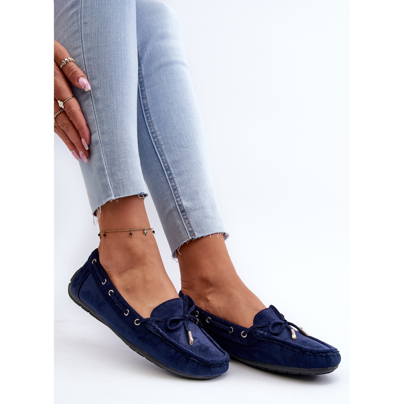 Mocassins Femme Daim Bleu Marine Si Passione 2