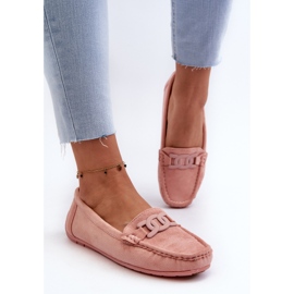 Mocassins à la mode en daim pour femmes rose clair Rabell 5