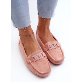 Mocassins à la mode en daim pour femmes rose clair Rabell 6