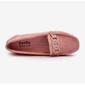 Mocassins à la mode en daim pour femmes rose clair Rabell 7