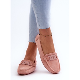 Mocassins à la mode en daim pour femmes rose clair Rabell 8