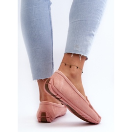 Mocassins à la mode en daim pour femmes rose clair Rabell 9