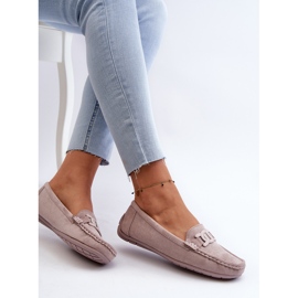 Mocassins En Daim À La Mode Pour Femmes Violet Rabell 1