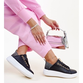 Baskets Antonietta noires avec strass le noir 1