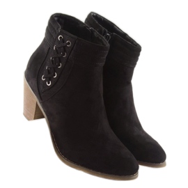 Bottes à talon en daim 99-266 noir le noir 5