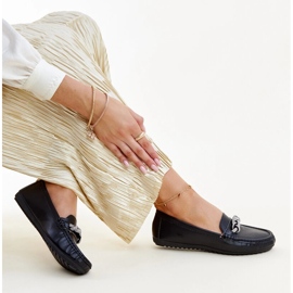 Mocassins noirs ornés de strass Adiba 1