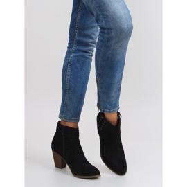 Bottes à talon en daim 99-266 noir le noir 6