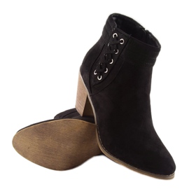 Bottes à talon en daim 99-266 noir le noir 7