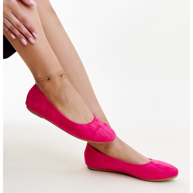 Ballerines roses en éco-daim Jala 1