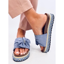 Tongs en liège à semelle colorée Servoz L.BLUE bleu 2