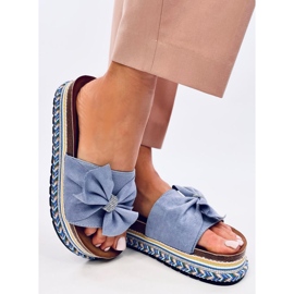 Tongs en liège à semelle colorée Servoz L.BLUE bleu 3