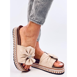 Tongs en liège à semelle colorée Servoz Beige 3