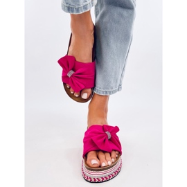 Tongs en liège à semelle colorée Servoz Fuchsia rose 2