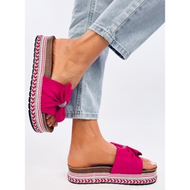 Tongs en liège à semelle colorée Servoz Fuchsia rose 3