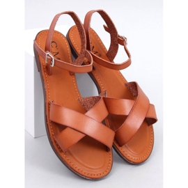 Sandales femme Hervé Abricot brun 1