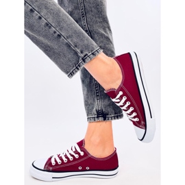 Baskets femme classiques Basic Wine rouge 2