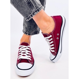 Baskets femme classiques Basic Wine rouge 1
