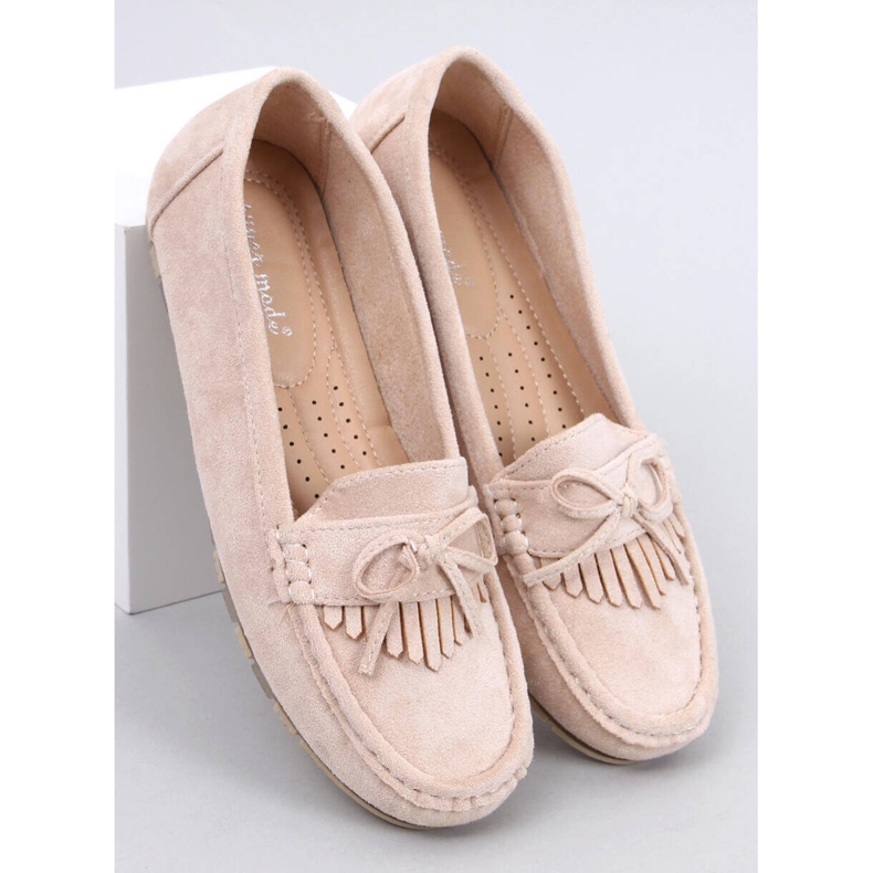 Mocassins Mouton en daim beige 1