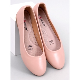Tova Ballerines semelle cuir beige rose 1 Tova Ballerines semelle cuir beige rose 1
