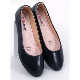 Ballerines avec semelle intérieure en cuir Tova Noir 1