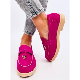 Mocassins en daim d'Ottavia Fuchsia rose 2