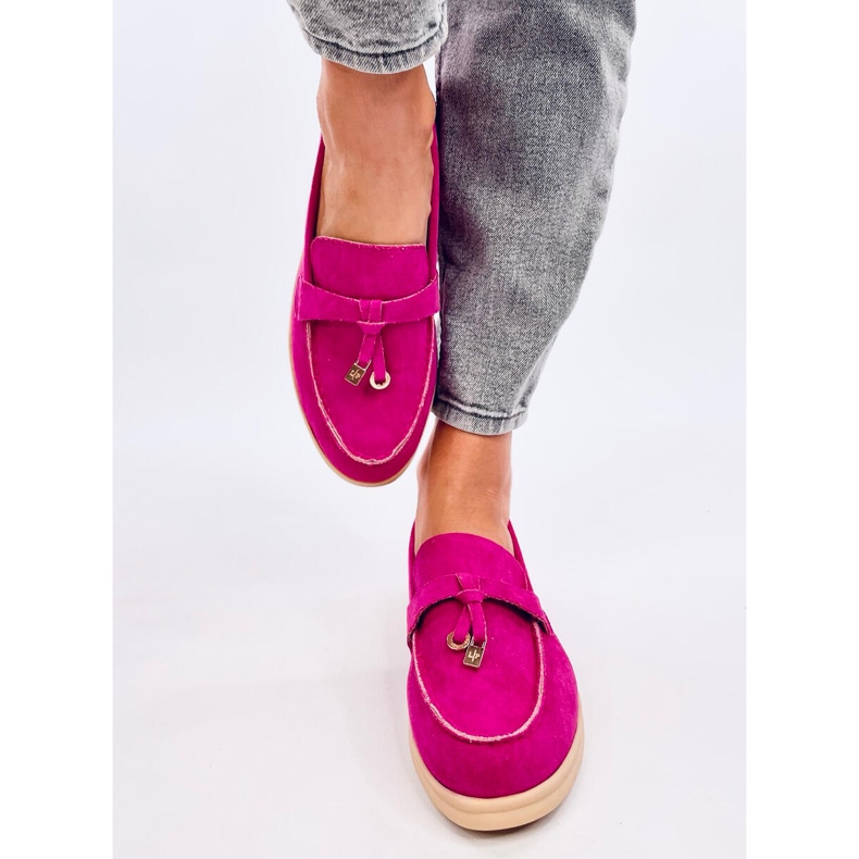 Mocassins en daim d'Ottavia Fuchsia rose 1