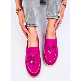 Mocassins en daim d'Ottavia Fuchsia rose 5