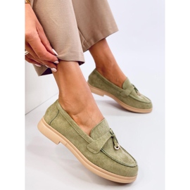Mocassins en daim d'Ottavia Green vert 1