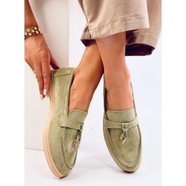 Mocassins en daim d'Ottavia Green vert 2