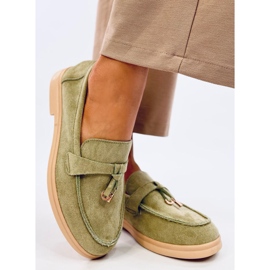 Mocassins en daim d'Ottavia Green vert 5