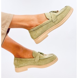 Mocassins en daim d'Ottavia Green vert 3