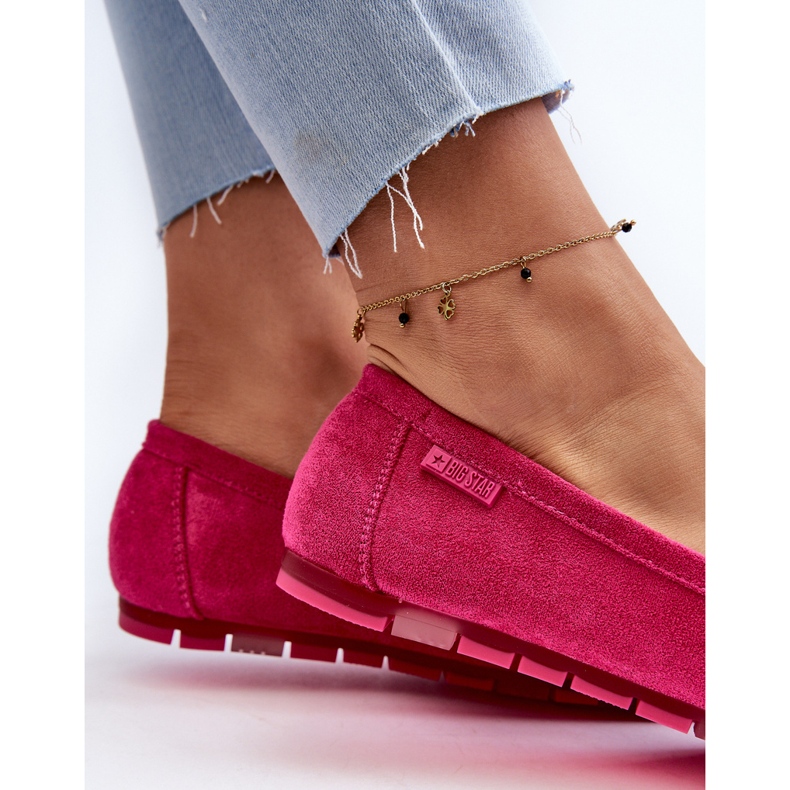 Mocassins Femme Eco Daim Big Star NN274934 Système de Mousse à Mémoire Fuchsia rose 1