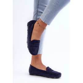 Mocassins en daim écologique pour femmes Big Star NN274931 système de mousse à mémoire de forme bleu marine 6