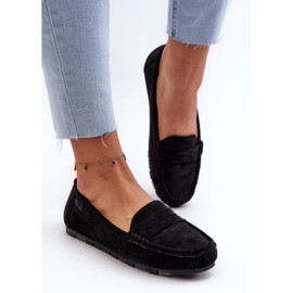 Mocassins en daim écologique pour femmes Big Star NN274929 système de mousse à mémoire de forme noir le noir 5