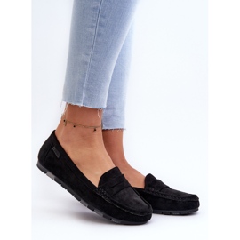 Mocassins en daim écologique pour femmes Big Star NN274929 système de mousse à mémoire de forme noir le noir 3