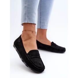 Mocassins en daim écologique pour femmes Big Star NN274929 système de mousse à mémoire de forme noir le noir 4