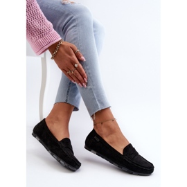 Mocassins en daim écologique pour femmes Big Star NN274929 système de mousse à mémoire de forme noir le noir 1