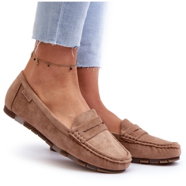 Mocassins en daim écologique pour femmes Big Star NN274930 système de mousse à mémoire de forme Beige 10