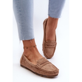Mocassins en daim écologique pour femmes Big Star NN274930 système de mousse à mémoire de forme Beige 5